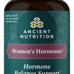 Ancient Nutrition Women's Hormones, Helps Reduce Stress, Supports Energy, Hormone Balance, Gluten Free, Paleo and Keto Friendly, 60 Capsules