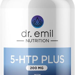 DR. EMIL NUTRITION 200 MG 5-HTP Plus with SAM-e for Mood, Stress, and Sleep - 5HTP Supplement with Vitamin B6-120 Vegan Capsules, 60 Servings