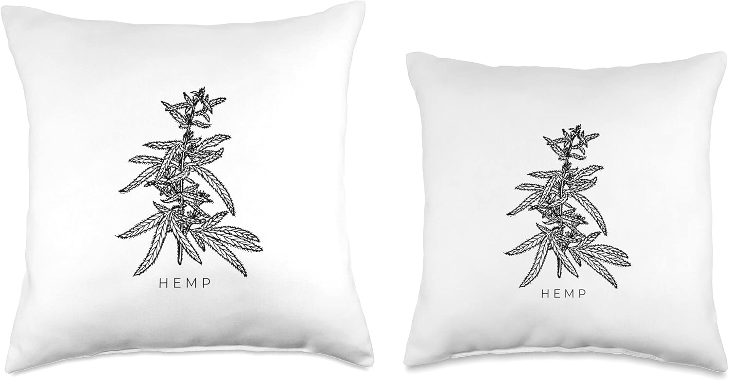 Hemp Plant For CBD Oil Throw Pillow - Image 3