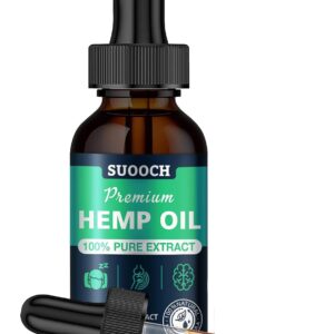 Hemp Oil Drops for Adults-Maximum Strength 100% Natural Organic（1-Pack） Cherry Flavor