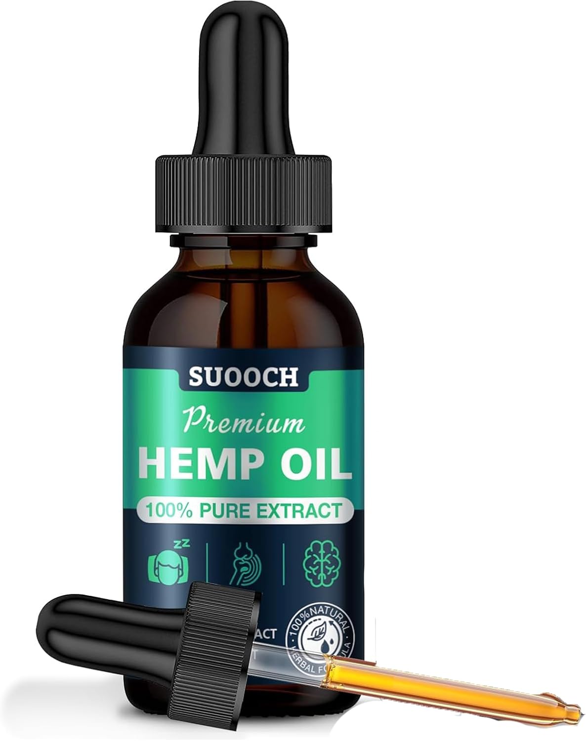 Hemp Oil Drops for Adults-Maximum Strength 100% Natural Organic(1-Pack) Cherry Flavor