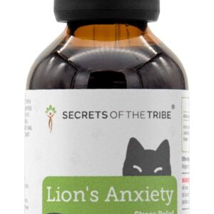 Lion's Anxiety | Natural Herbal Dietary Supplement for Cats | Support Stress Relief in Cats | Alcohol-Free Extract, Chamomile, Lemon Balm, Lavender, Linden, Fennel 2 oz