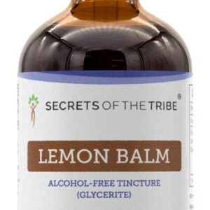 Secrets of the Tribe Lemon Balm Alcohol-Free Liquid Extract, Lemon Balm (Melissa officinalis) Tincture Supplement (4 FL OZ)