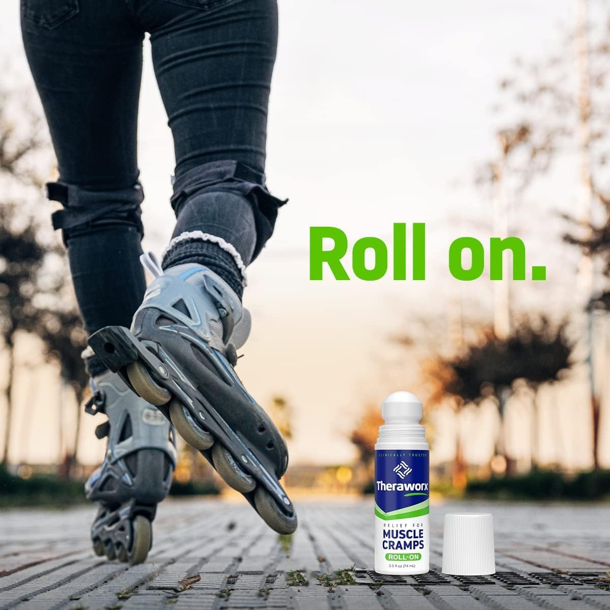 Theraworx Relief for Muscle Cramps Roll-On Fast-Acting Muscle Spasm, Leg Soreness with Magnesium Sulfate - 2.5 oz - 2 Count - Image 5
