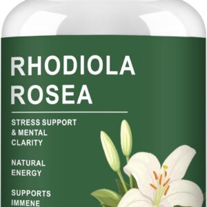 Rhodiola Rosea Capsules – Golden Root Adaptogen Supplement with Salidroside, Herbal Support for Stress, Energy & Focus, 60 Capsules