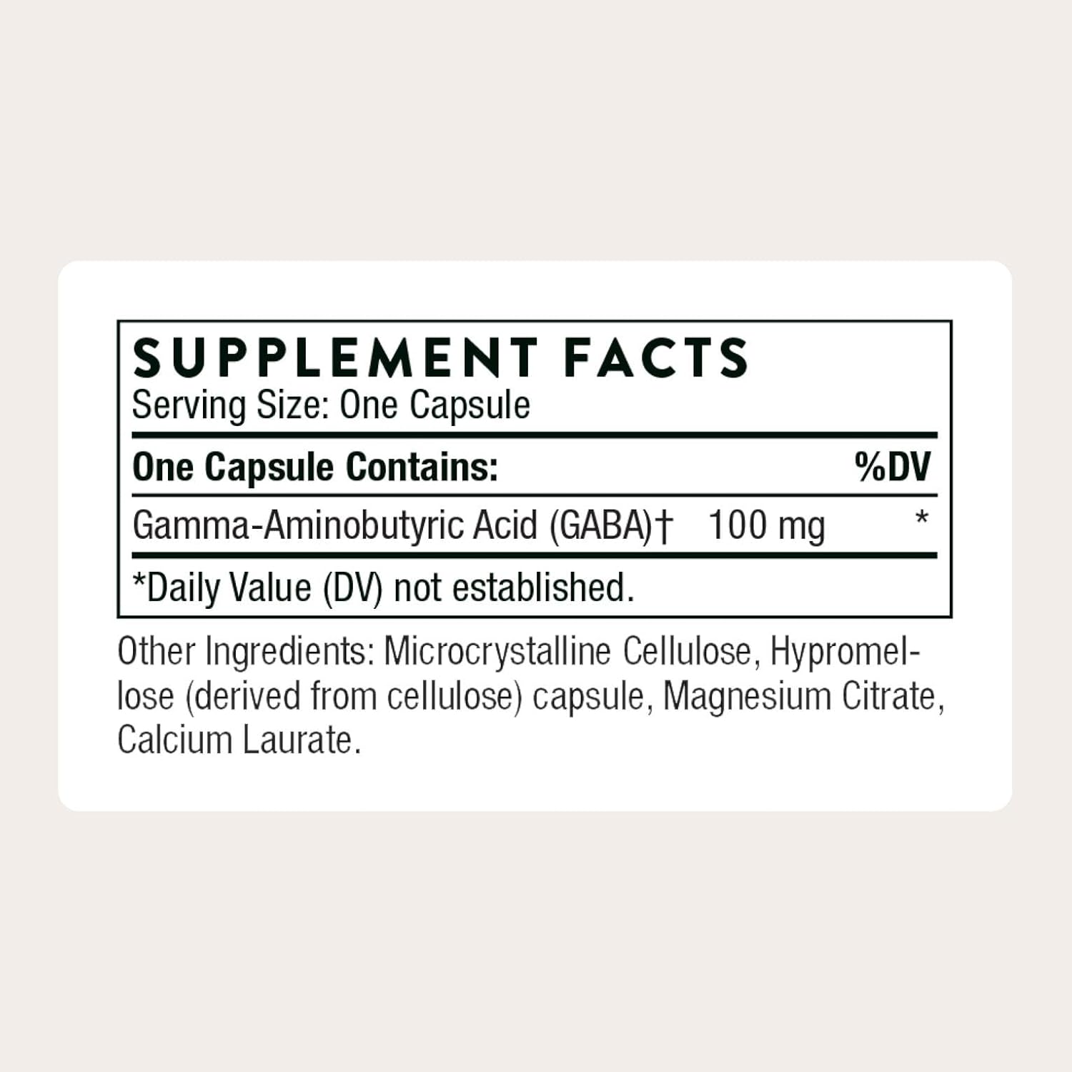 THORNE - PharmaGABA-100 - GABA Supplement - 100 mg Natural Source Gamma-Aminobutyric Acid - Support a Calm State of Mind and Restful Sleep* - 60 Capsules - Image 2