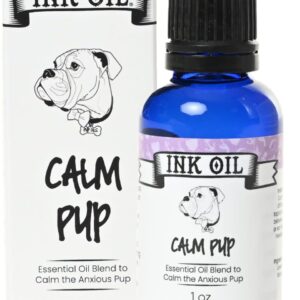 Pup Oils - Ink Oil | Dog Calming Supplement | Pet Health Vitamins Supplies| Liquid Drops | Anxiety Relief Oil | Aromatherapy Treatment | Vitamin Oils for Dogs