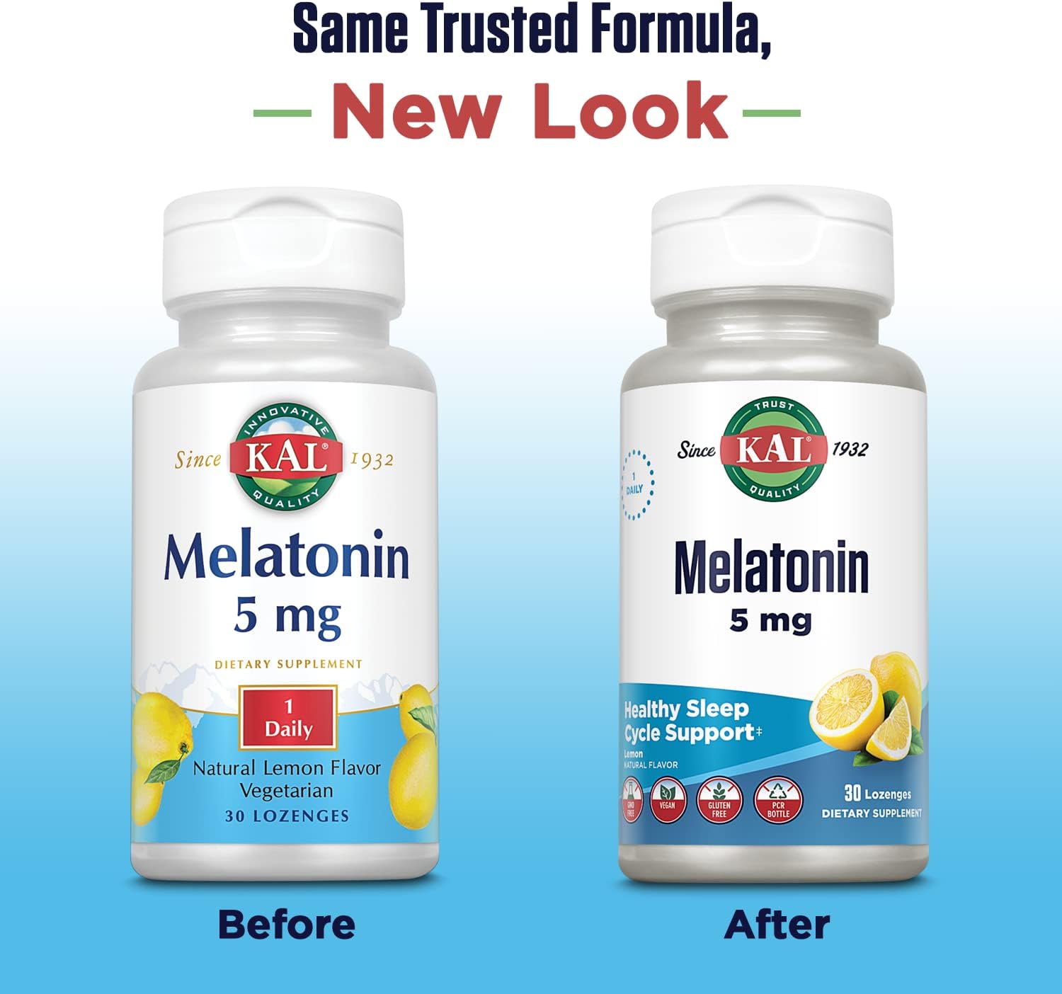 KAL Melatonin 5mg Sleep Aid Lozenges, Melatonin Supplement Supports Sleep Quality, Calming Relaxation and a Healthy Sleep Cycle, with Added Vitamin B6, Vegetarian, Natural Lemon Flavor, 30 Lozenges - Image 2