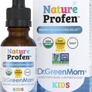 Dr. Green Mom Nature Profen Natural Relief for Infants & Kids | USDA Organic Herbal Drops for Teething, Growth Spurts, and Occasional Discomfort | Natural Child & Baby Comfort Aid