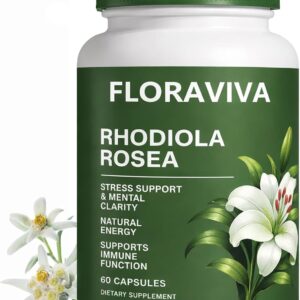 Raipult Rhodiola Rosea Capsules | 500mg Rhodiola Rosea Extract Supplement for Stress Support, Mental Focus & Energy, Immune Function, Non-GMO, 60 Capsules (1)