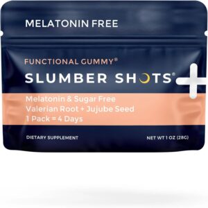 SGC Melatonin-Free Herbal Sleep Supplement - 48 Count - Slumber Shots Sleep Gummies - Sleep Aid - Ease Restlessness - Valerian Root - Jujube Seed