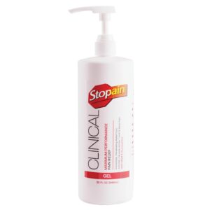 Stopain Clinical Pain Relief Gel 32 oz - Professional Formula for Arthritis, Knee, Back & Muscle Pain - Maximum Strength Gel for Joint & Nerve Pains with 10% Menthol Plus Glucosamine - Made in USA