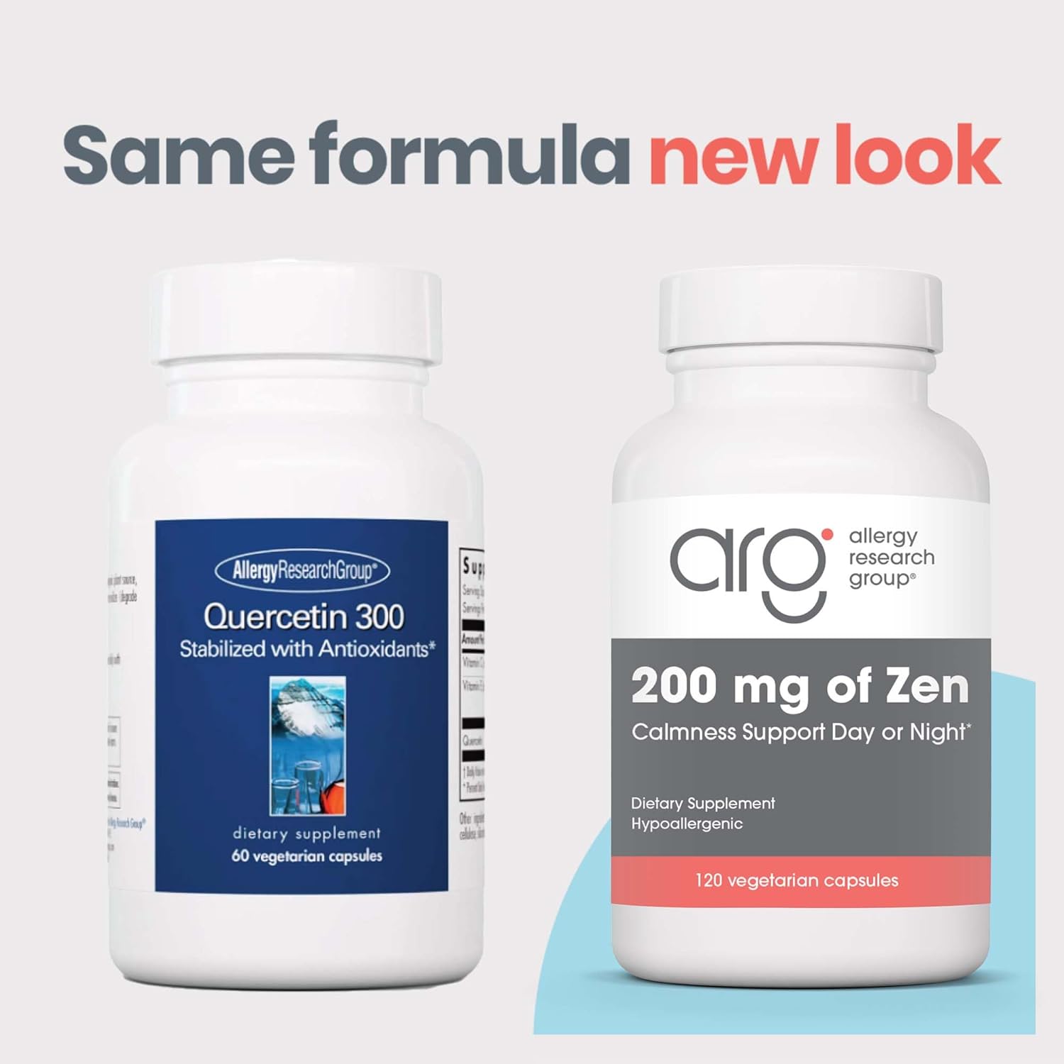 Allergy Research Group ARG 200 mg of Zen - Supports Calm and Stress Balance - Delivers 200 mg L-Theanine & 550 mg GABA per Serving - Vegetarian & Hypoallergenic - 60 Servings - 120 Capsules - Image 2