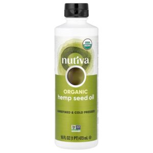 Nutiva Organic Cold-Pressed Hemp Seed Oil, 16 oz