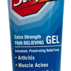 Stopain Pain Relief Gel 3oz USA Made, Max Strength Fast Acting with MSM, Glucosamine, Menthol for Arthritis, Lower Back Sciatica, Knee, Neck, HSA FSA Approved Topical Analgesic Products