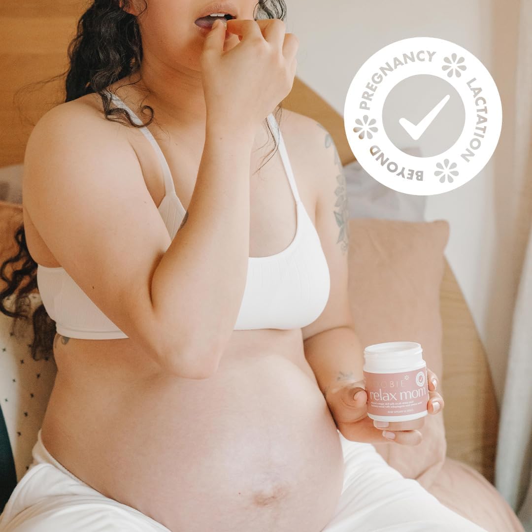 Boobie Relax Mom Pregnancy & Postpartum Stress Support for Women | Breastfeeding Friendly Calm Mood Supplement with Adaptogens | 60 Capsules - Image 8