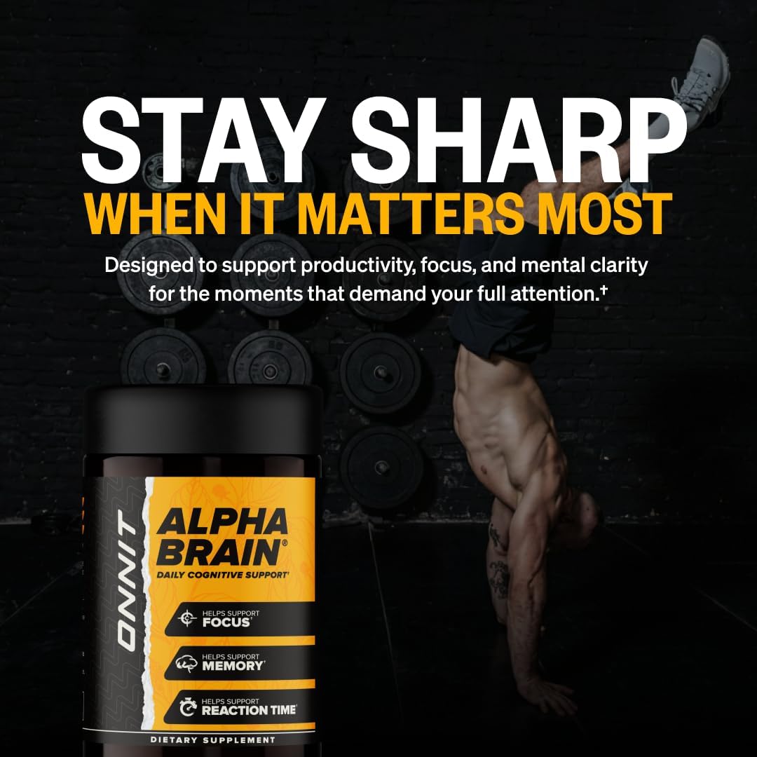 ONNIT Alpha Brain Nootropic Brain Supplement for Focus, Memory, Mental Clarity, Cognitive Support with L-Theanine and Vitamin B6, 90 Count - Image 3