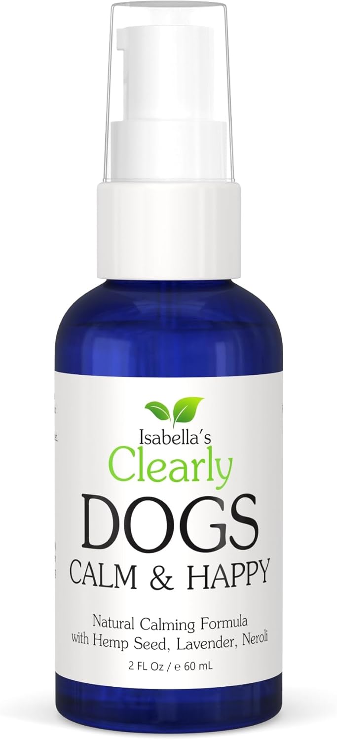Natural CALM & HAPPY Oil for Dogs - Pet Safe Essential Oils with Lavender, Petitgrain and Neroli - Calming and Soothing for Stress, Anxiety, Hyperactivity | Natural Pet Product Made in USA