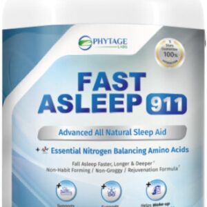 Fast Asleep 911 β Nighttime Routine Supplement with Melatonin & Goji Berries β Plant-Based, Non-Habit Forming Formula β 60 Capsules