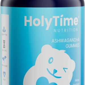 HolyTime Ashwagandha Gummies – 60 Count with KSM-66 – Plant-Based Herbal Blend for Relaxation, Stress Support & Metabolism – Gluten-Free Daily Balance & Wellness