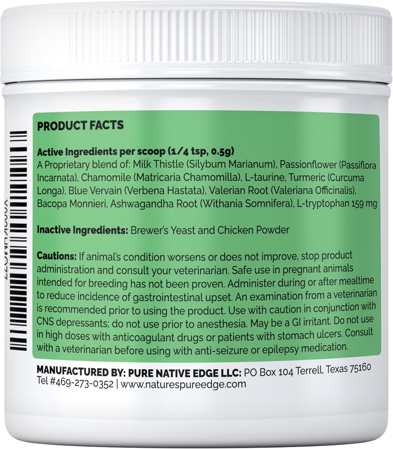 Synap Guardian - Nervous System Support and Calming Care for Dogs & Cats – Natural Relaxation Aid from a U.S.A. Company with Ashwagandha, Chamomile, Valerian & More, 100g - Image 5