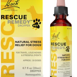Bach Rescue Remedy Pet Dropper for Dogs - 20 mL - Stress & Tension Support for Dogs Natural Flower Essences - Sedative-Free, Homeopathic Liquid Formula - for All Breeds, Ages & Weights