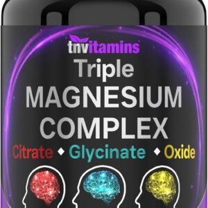Triple Magnesium Complex Supplement 500mg: Magnesium Glycinate, Citrate, & Oxide - 120 Capsules (4 Month Supply!) | 1 Capsule Serving Provides 125% Daily Value | Non-GMO, Made in The USA!