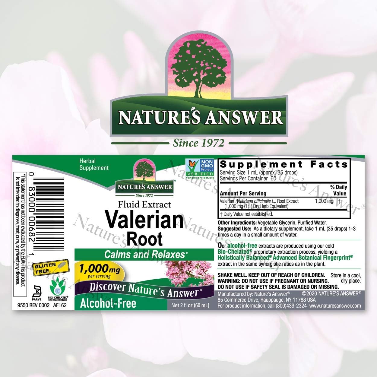Nature's Answer Valerian Root 2 Ounce Extract - Alcohol-Free, Gluten Free, Kosher, Non-GMO, Made in USA - Calming & Relaxation Support - Valerian Root for Sleep, Rest Aid - Image 2