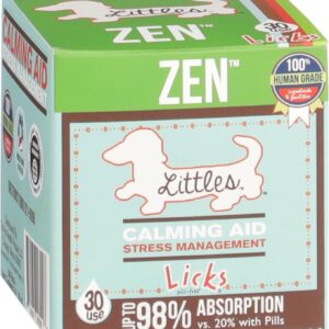 Licks Zen Calming Aid - Fast-Acting Stress & Behavior Support - for Small Breed Dogs & Cats - L-Theanine, Chamomile, Ashwagandha & Tryptohan - Pill-Free Gel Packets - 30 Packets