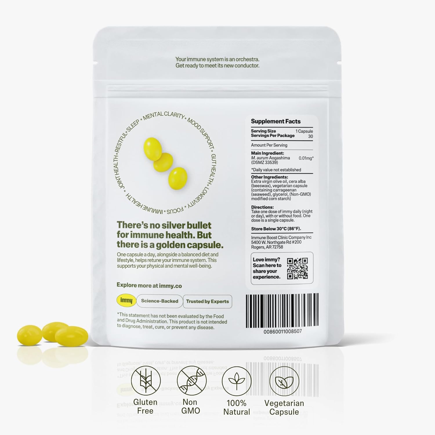 IMMY Immune Supplement for Mood Support and Gut Health, 180 ct. - Supports Joint Relief, Focus & Mood Support, Natural Calming Aid - Image 9