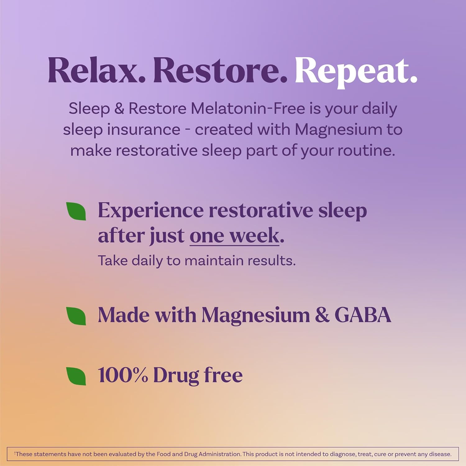 Natrol Sleep & Restore Magnesium Glycinate Blend Gummies, Magnesium for Sleep Aids for Adults, Melatonin-Free, Cherry Flavored, 30 Day Supply - Image 2