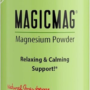 NaturalSlim MagicMag - Highly Absorbable Magnesium Citrate Powder for Relaxation, Energy, Better Sleep & Metabolic Support - Magnesium Supplement for Women & Men - Strawberry & Lime Flavored 8oz