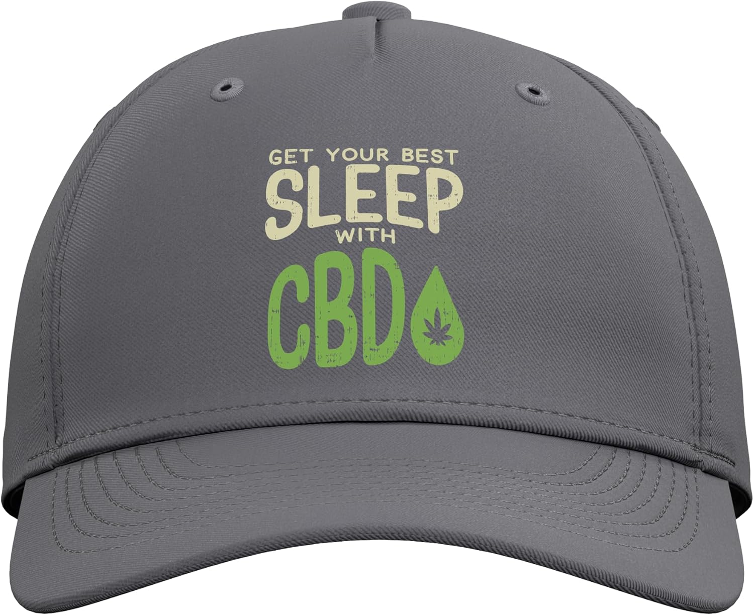 Best Sleep with CBD Vintage Insomnia Hemp Oil Plant Gift Adjustable Baseball Hat - Image 2