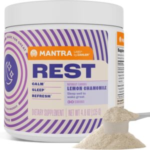 Zahler Mantra Rest, The Calming Sleep Aid Supplement, Lemon Chamomile Flavor, 30 Servings.