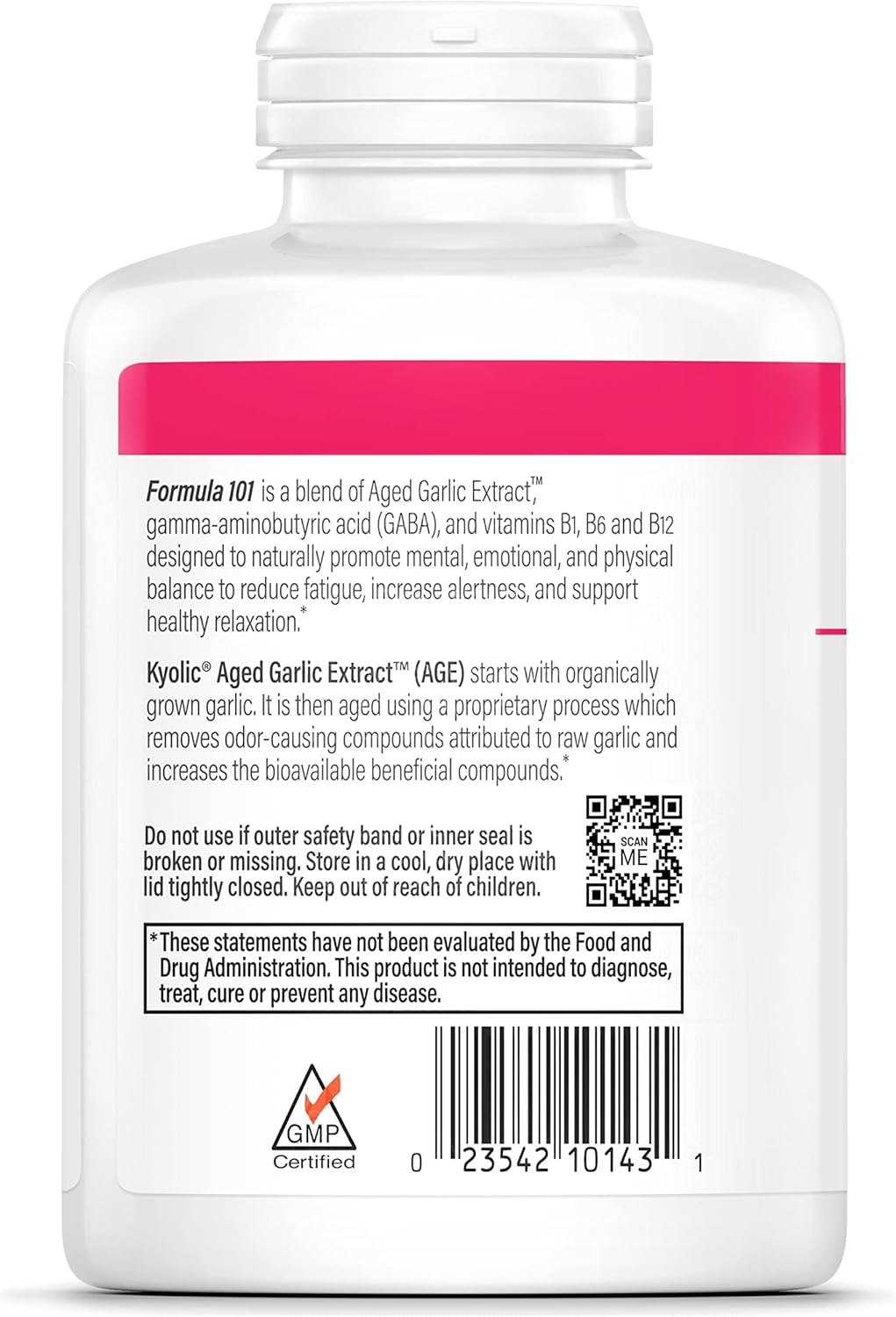 Kyolic Aged Garlic Extract Formula 101, Stress and Fatigue Relief*, 300 Capsules. - Image 4