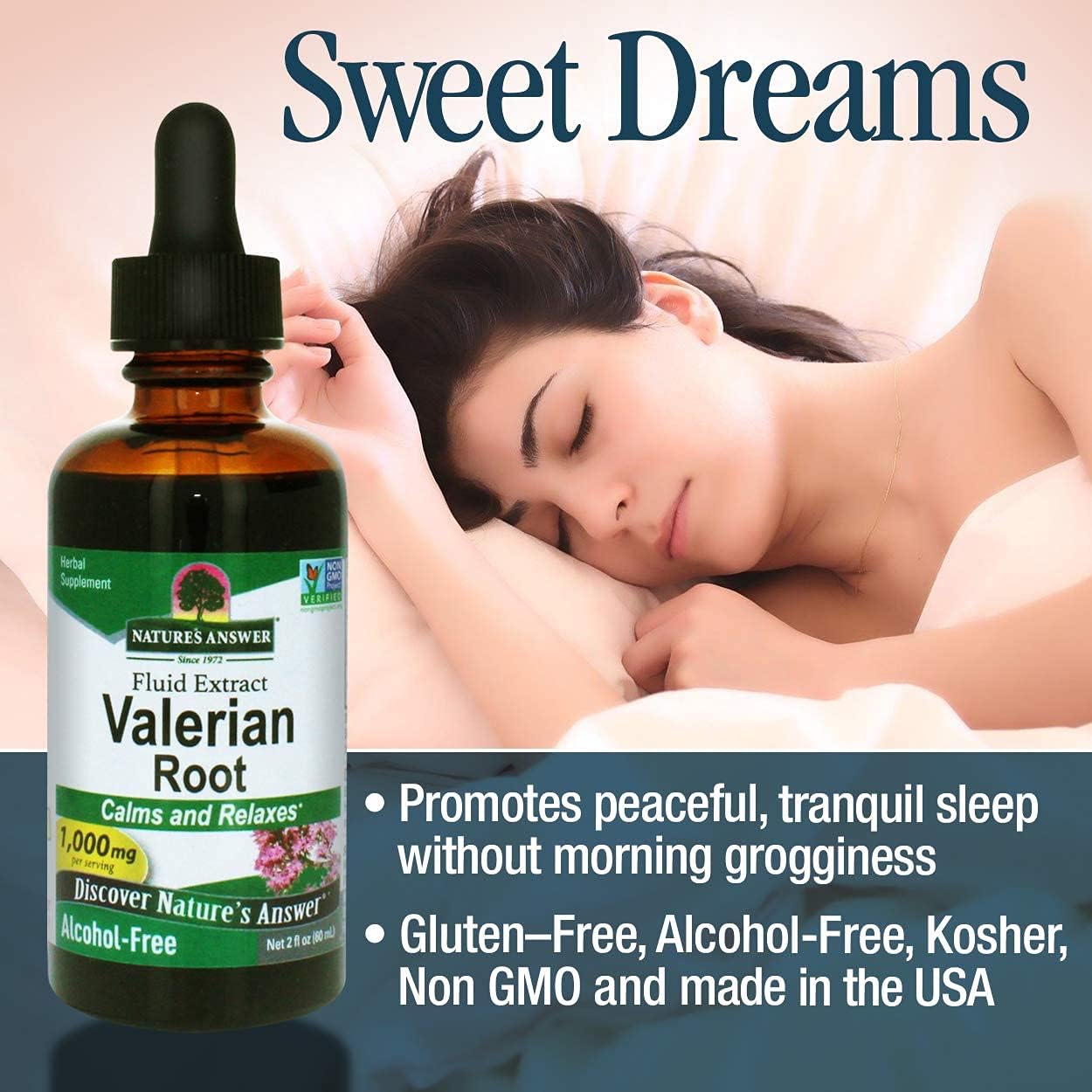 Nature's Answer Valerian Root 2 Ounce Extract - Alcohol-Free, Gluten Free, Kosher, Non-GMO, Made in USA - Calming & Relaxation Support - Valerian Root for Sleep, Rest Aid - Image 3