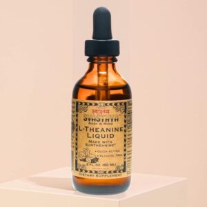 Svasthya Body & Mind L-Theanine Pure Suntheanine Liquid Extract by Svasthya, All Natural Relaxation Formula
