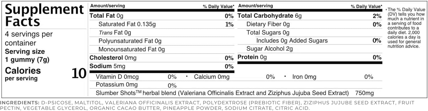 SGC Melatonin-Free Herbal Sleep Supplement - 48 Count - Slumber Shots Sleep Gummies - Sleep Aid - Ease Restlessness - Valerian Root - Jujube Seed - Image 4