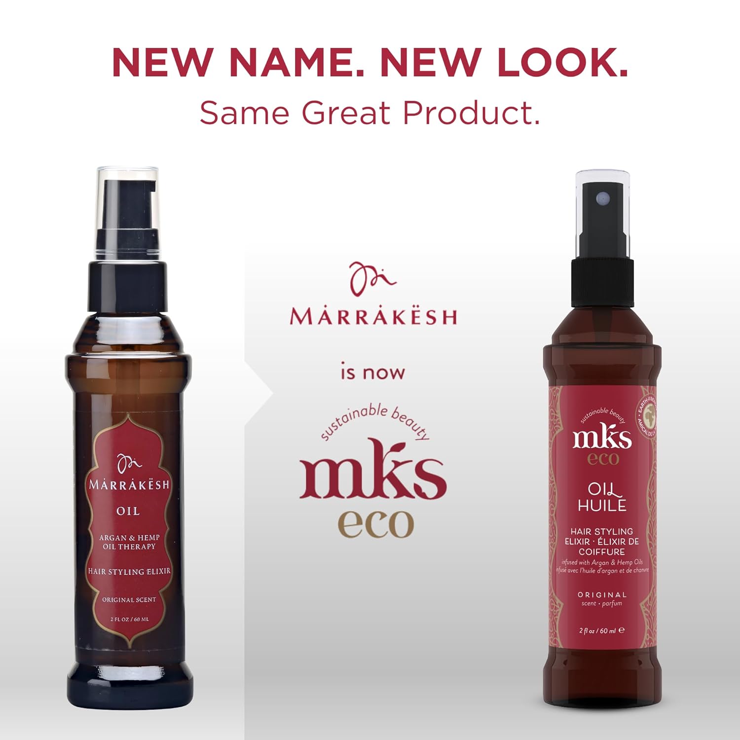 MKS eco Oil - Hair Styling Elixir - Moroccan Argan Oil, Hemp Seed Oil - Moisturize & Nourish Hair, Control Frizz, Increase Smoothness - Vegan & Cruelty Free - Image 2