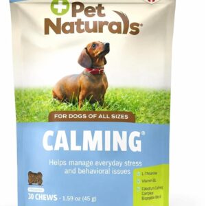 Pet Naturals Calming for Dogs, 30 Chews - Naturally Sourced Stress and Anxiety Calming Ingredients for Behavior Support - Vet Recommended