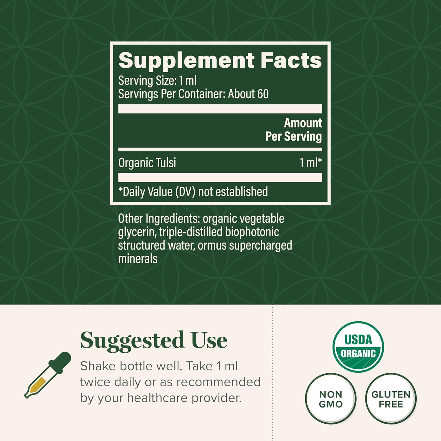 Global Healing Center - Organic Tulsi (Holy Basil Leaf Extract) Vegan Liquid Supplement Drops (Organic Basil) - Bioavailable Herb for Normal Stress Response, Natural Energy & Immune Support - Image 3