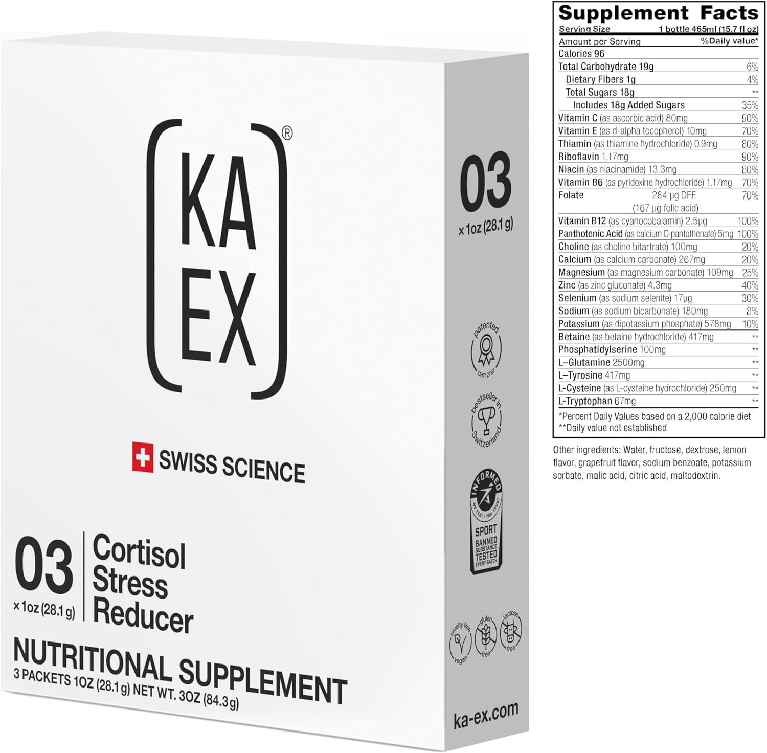 KA EX - Cortisol Stress Reducer for Athletes | Post-Workout Recovery Gamechanger | Clinically Tested and Trusted by Thousands of Pro Athletes | Swiss Science I Vegan (3 Pack) - Image 2