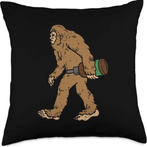 Bigfoot CBD Oil Funny Sasquatch Hemp Cannabis Boys Kids Gift Throw Pillow