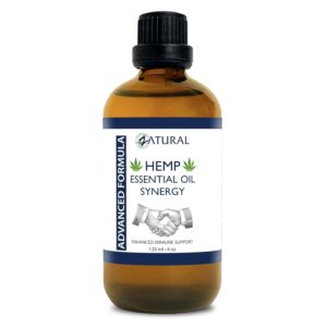 Hemp Essential Oil Blend - Hemp, 100% Pure undiluted Essential Oils of: Clove Bud, Lemon, Cinnamon Bark, Peppermint, Eucalyptus, Rosemary, Thyme (4oz)