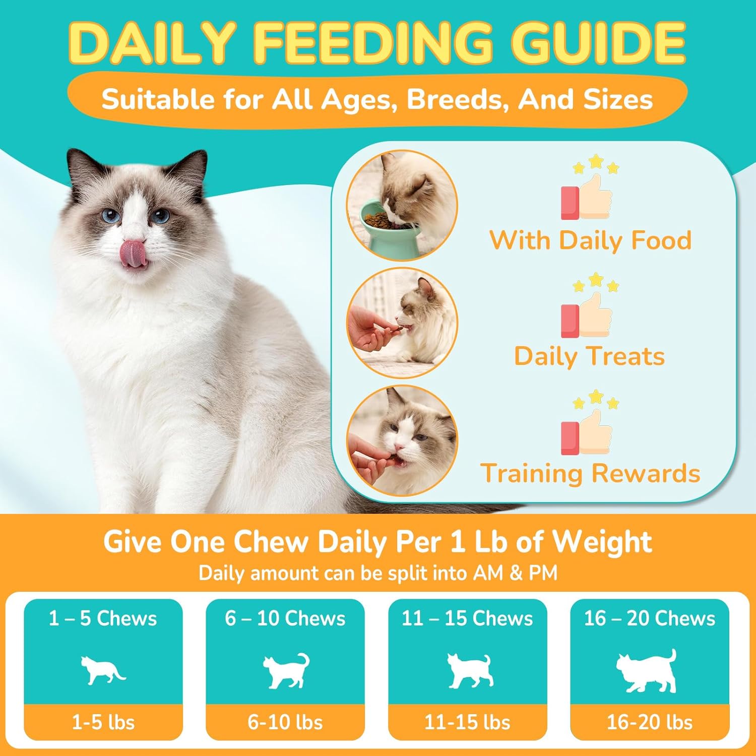 Woyamay Cat Allergy Relief for Cats with Probiotics, 500 Crunchy Cat Probiotic & Allergy Chews, Cat Allergy Treats to Stop Itching & Scratching, Probiotics for Cats Support Gut Health, Chicken Flavor - Image 7