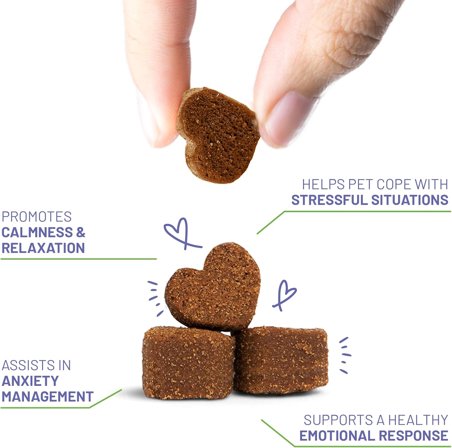 Brave Paws Calming Chews for Dogs - Plant-Based Dog Calming Chews for Anxiety Relief Support with Souroubea - Helps with Dog Separation Anxiety, Stress, Travel & Loud Noises (Fireworks, Thunder) - Image 3
