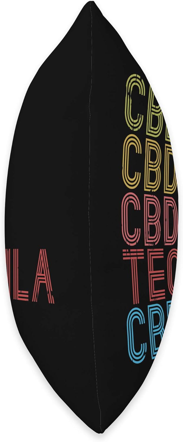 CBD Tequila Retro Hemp Oil Cannabis Alcohol Drinker Gift Throw Pillow - Image 2
