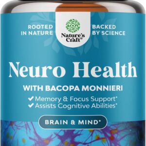 Nootropic Brain Supplement for Memory and Focus Support - Vitamins for Mental Support & Clarity with Bacopa Monnieri, VIT A, B6, Riboflavin, Niacin, Thiamin & Folate - Cognitive Complex - 90 Count