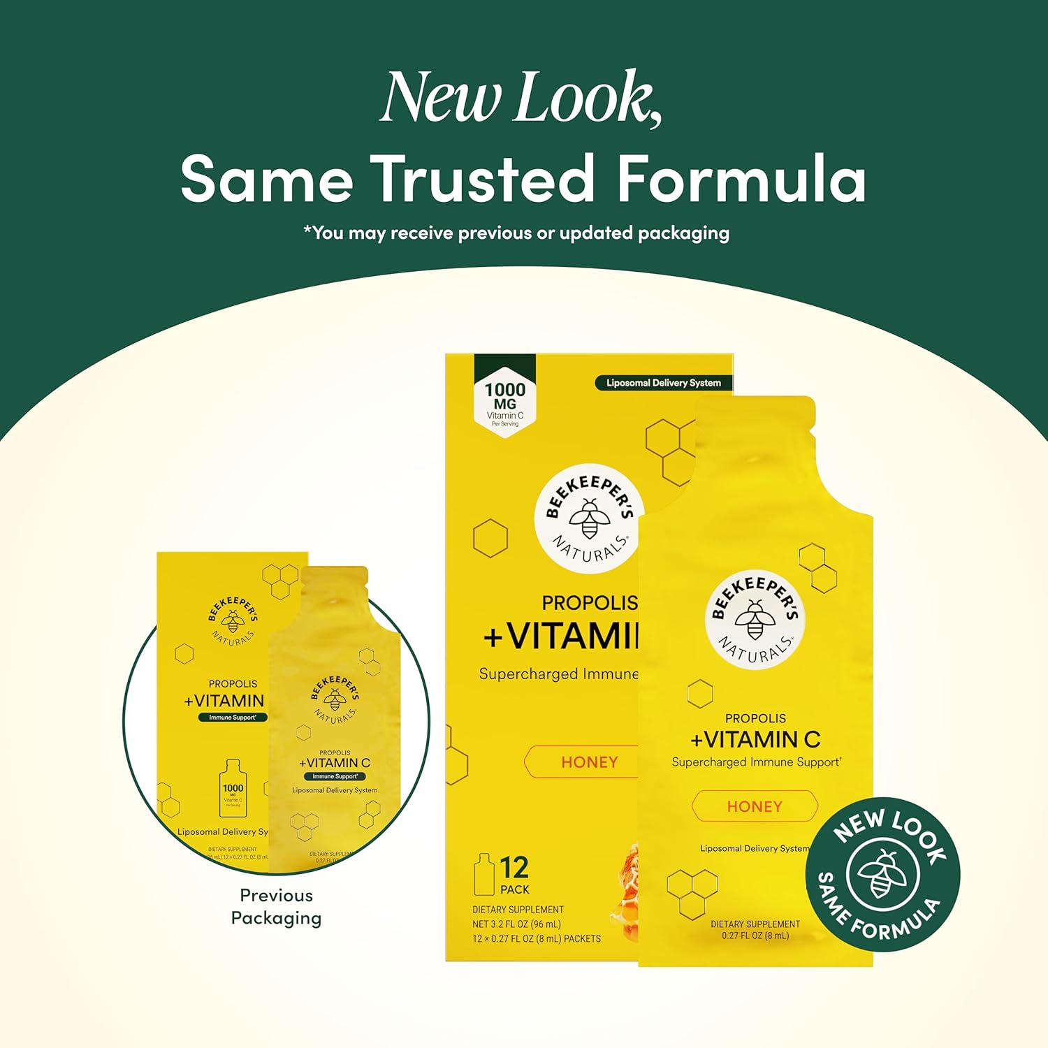 Propolis Liposomal Vitamin C by Beekeeper's Naturals, 1000mg Vitamin C, Propolis & Organic Honey, Supercharged Immune Support & Increased Bioavailibity for Max Absorption, 12 Ct - Image 8