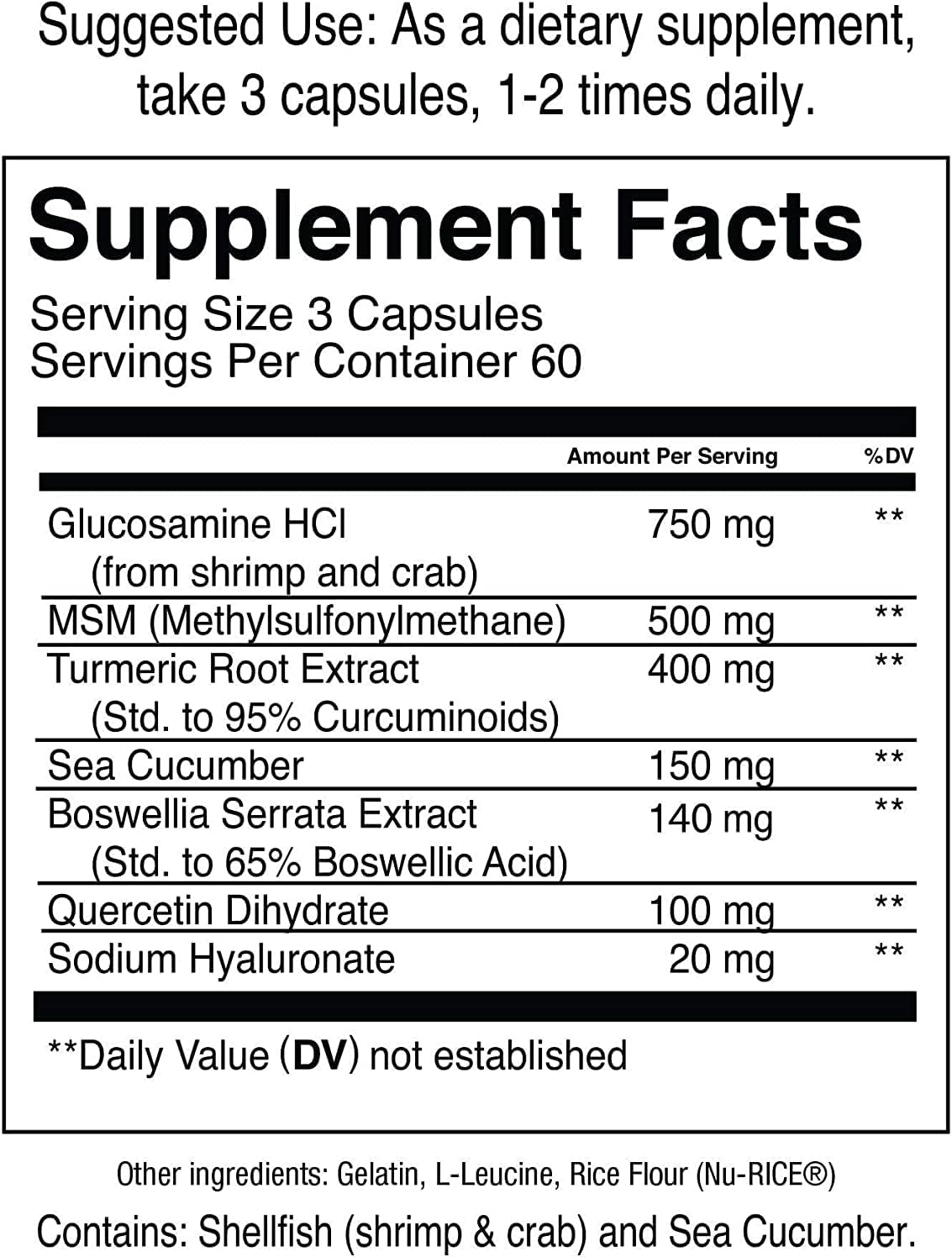 Jocko Fuel Joint Support Supplement - Glucosamine MSM for Joint Pain, Mobility, & Flexibility w/Turmeric & Boswellia (180 Capsules) - Image 2